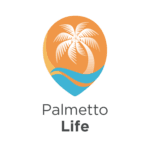 vertical palmetto logo with black text